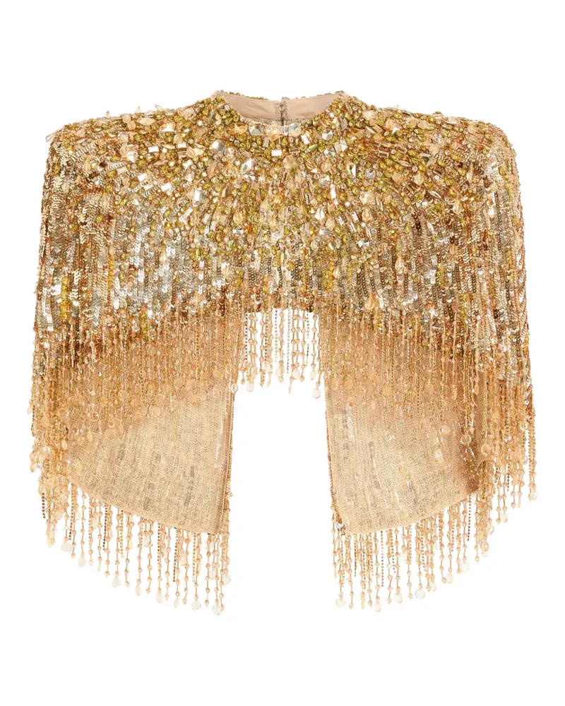 Jenny Packham Ellen Oberteil mit Stehkragen - Gold Gold