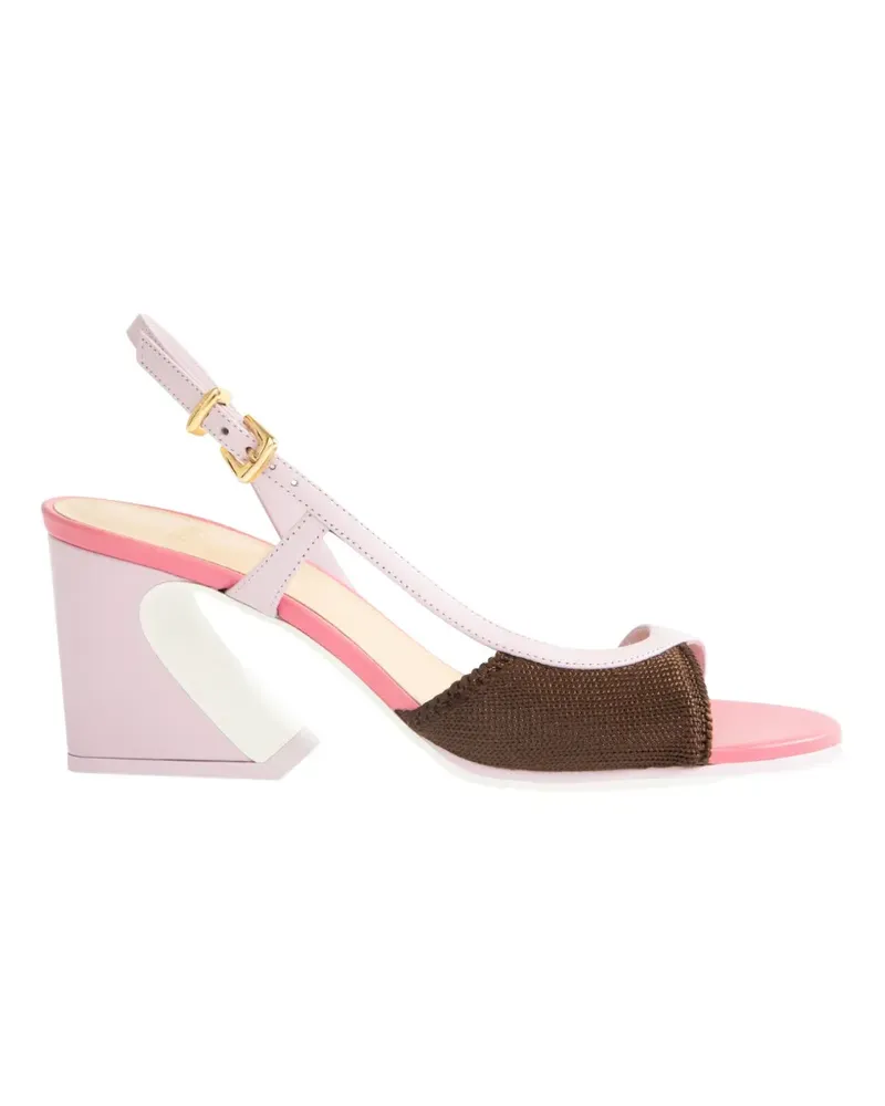 Fendi asymmetric heeled sandals - Violett Violett