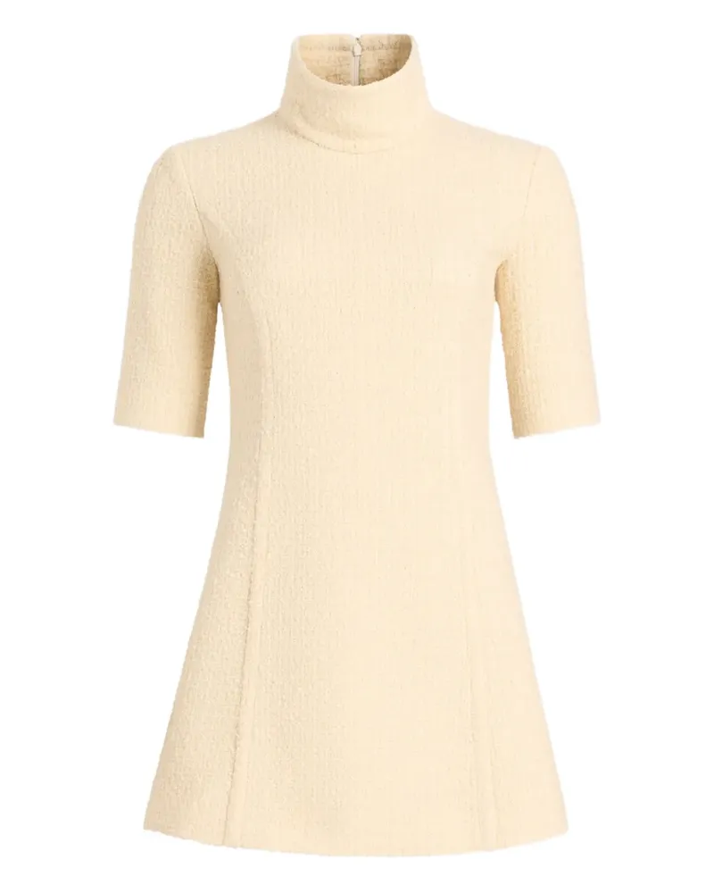 Patou Tweed-Minikleid mit Stehkragen - Nude Nude