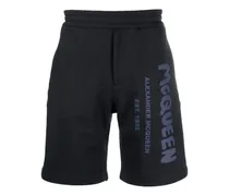 Joggingshorts mit Graffiti-Print - Blau