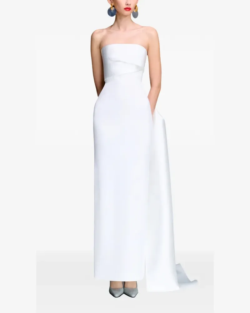 Solace London The Kinsley strapless dress - Weiß Weiß