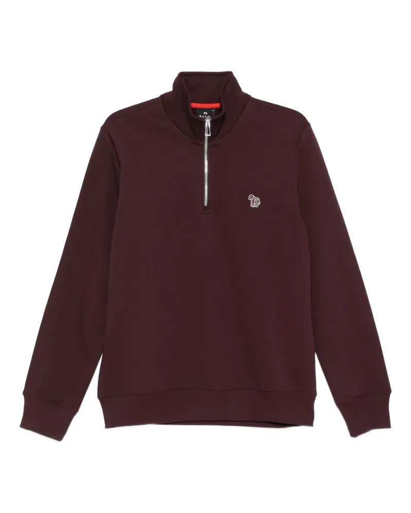 Paul Smith Reißverschluss-Pullover mit Zebra-Logo - Rot Rot