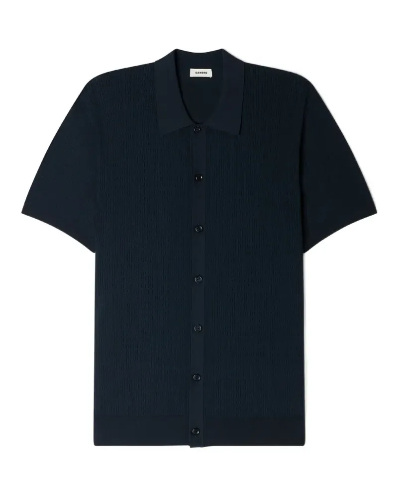 Sandro buttoned short-sleeve shirt - Blau Blau