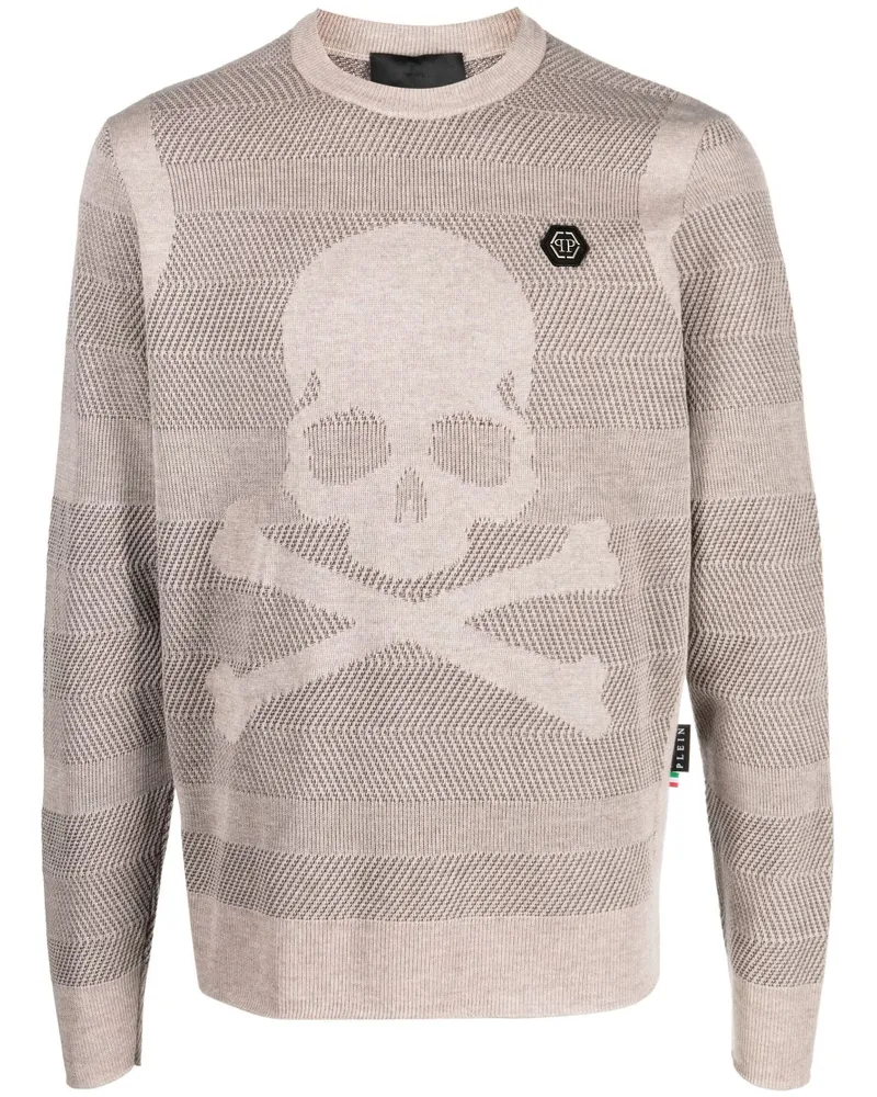 Philipp Plein Skull and Bones Pullover Nude