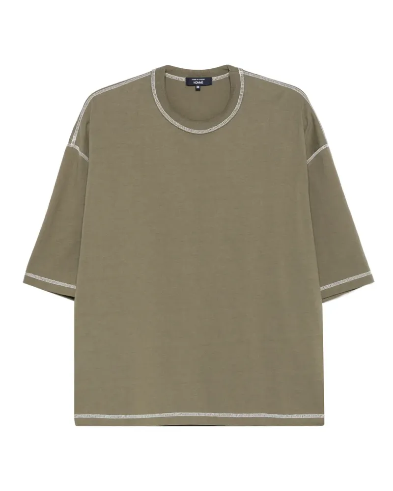 Comme des Garçons contrast-stitch T-shirt - Grün Grün