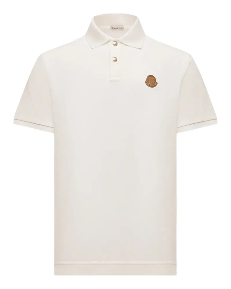 Moncler Poloshirt mit Logo-Patch - Nude Nude