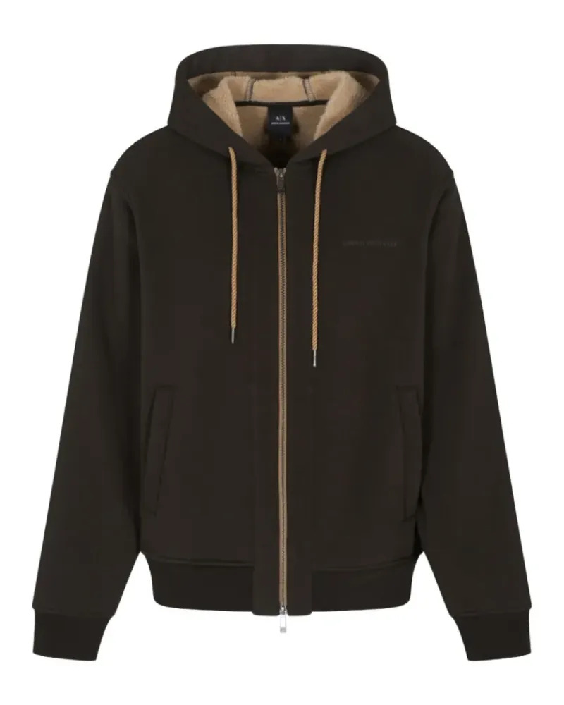 Armani Exchange zip-up hoodie - Braun Braun