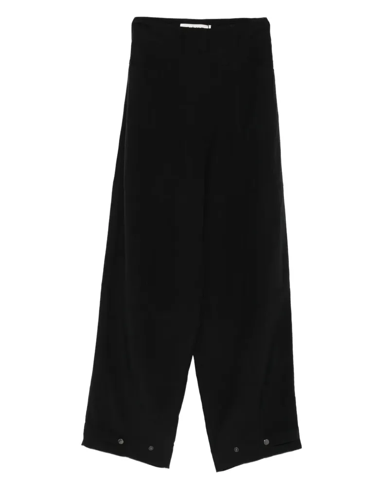 Róhe Hose mit geknöpften Bündchen - Schwarz Schwarz