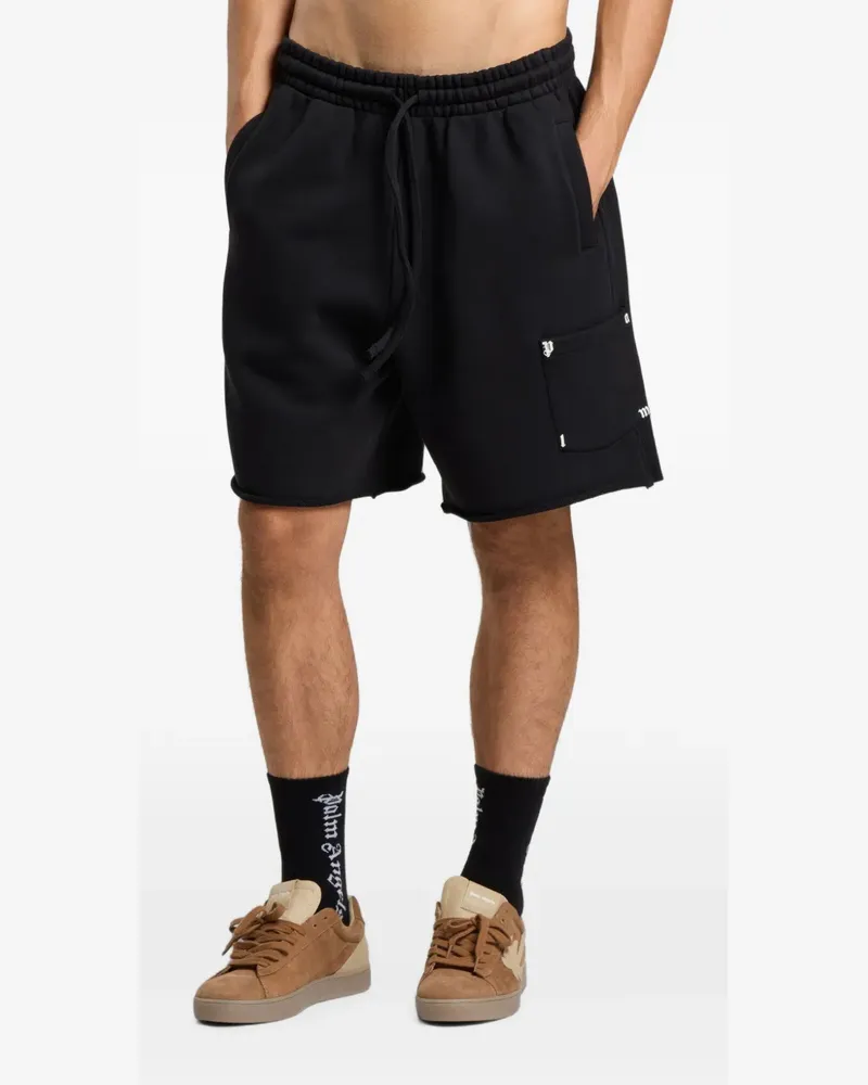 Palm Angels Palm Type Sweatshorts - Schwarz Schwarz