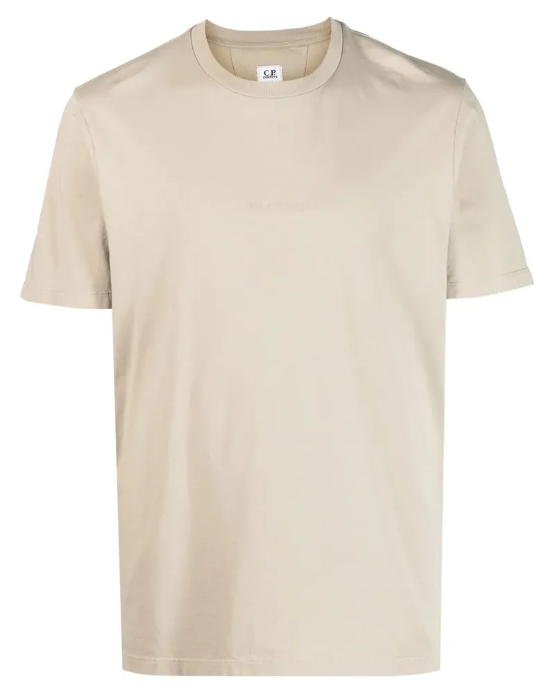 C.P. Company T-Shirt mit Logo-Stickerei - Nude Nude