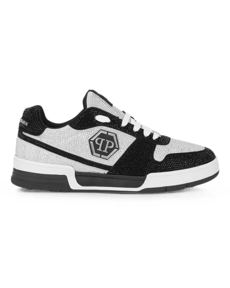 Philipp Plein P-FORCE 78 Strass Sneakers - Silber Silber