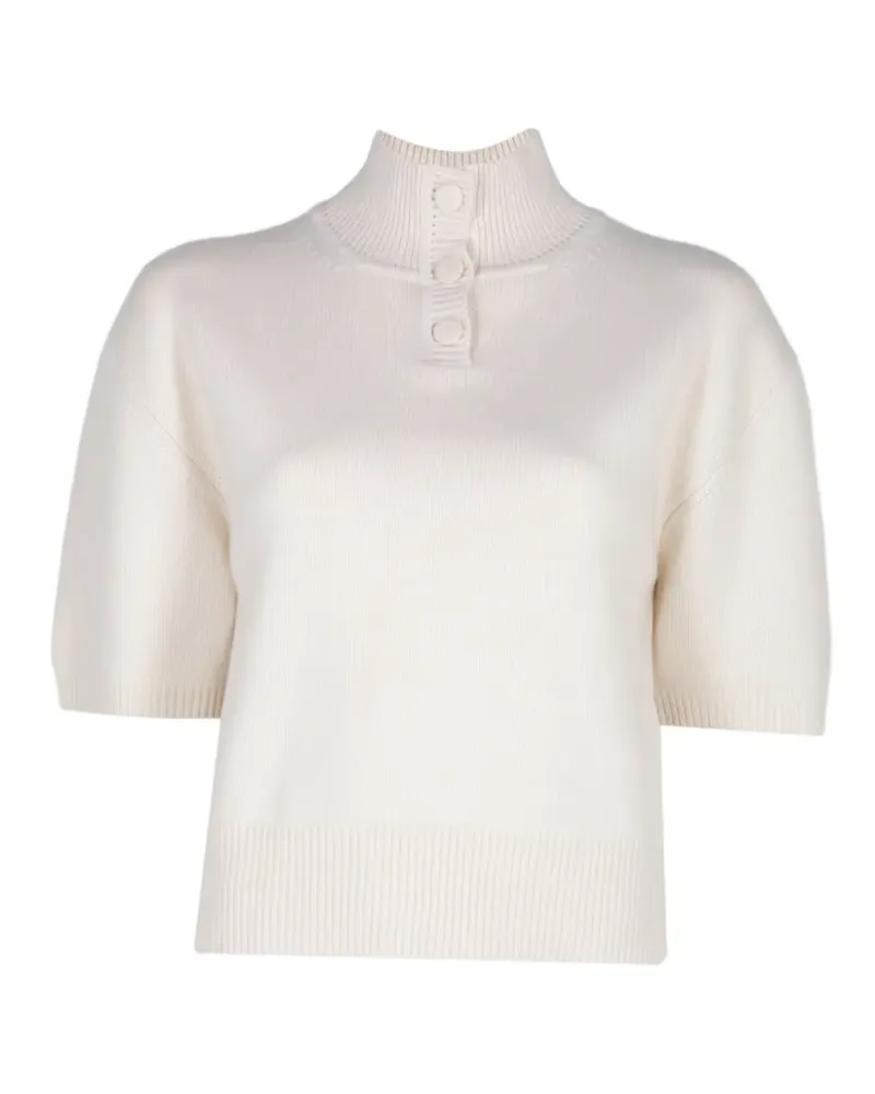 Brandon Maxwell Kinley short-sleeve sweater - Nude Nude