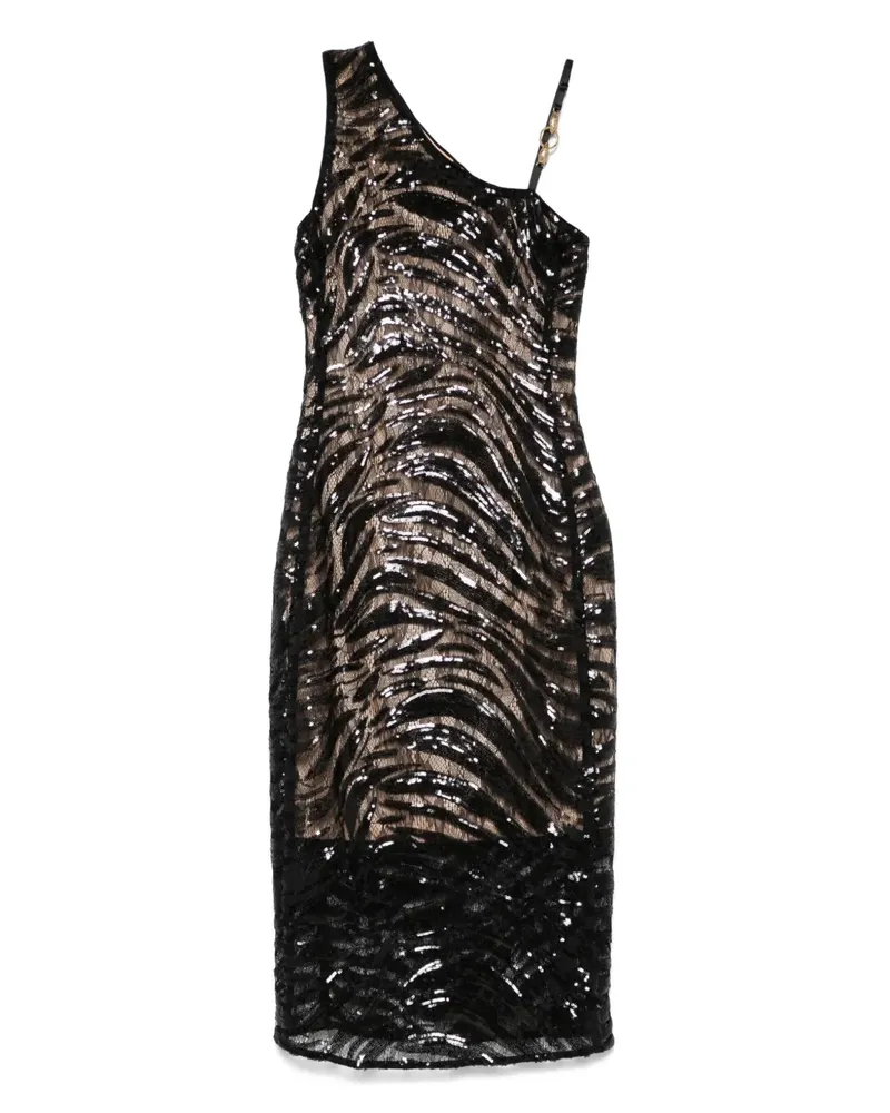Just Cavalli Midikleid mit Pailletten - Schwarz Schwarz