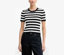 Gestreiftes T-Shirt - Schwarz