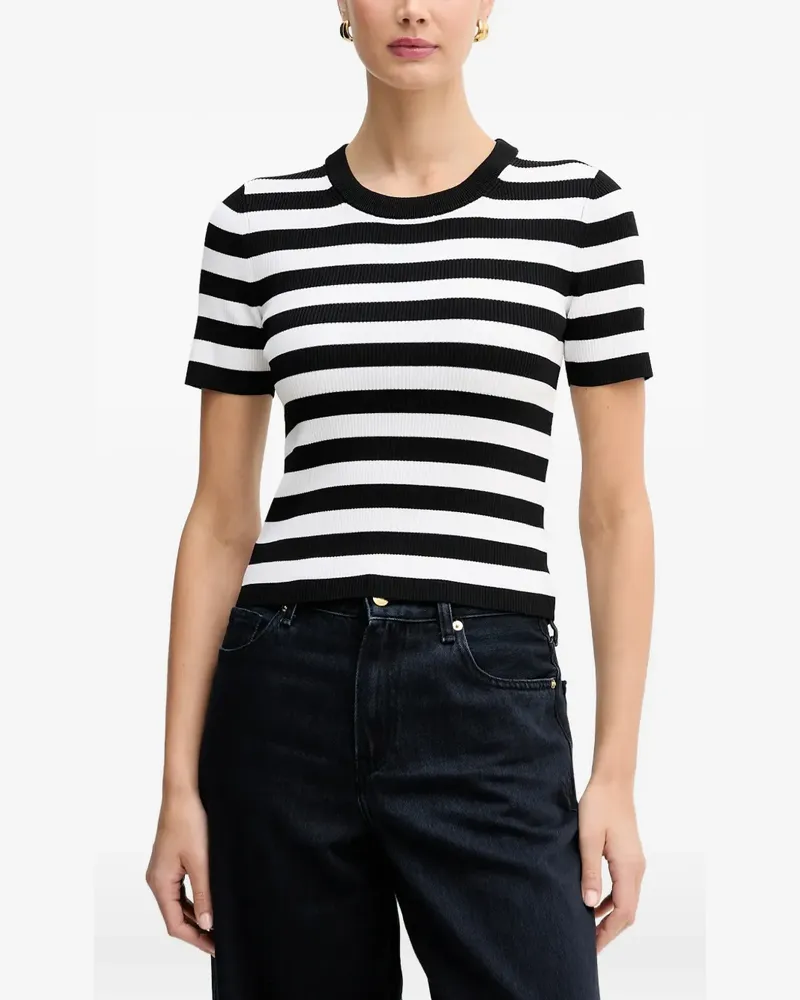 Michael Kors Gestreiftes T-Shirt - Schwarz Schwarz