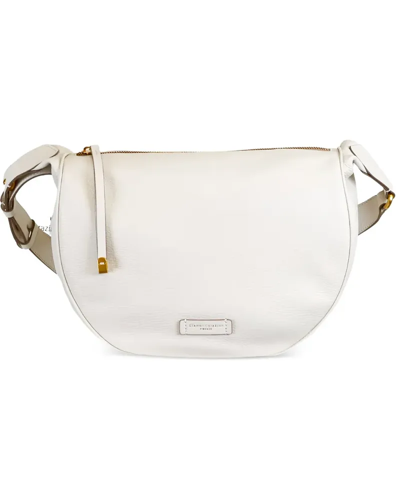 Gianni Chiarini Schultertasche mit Logo - Weiß Weiß