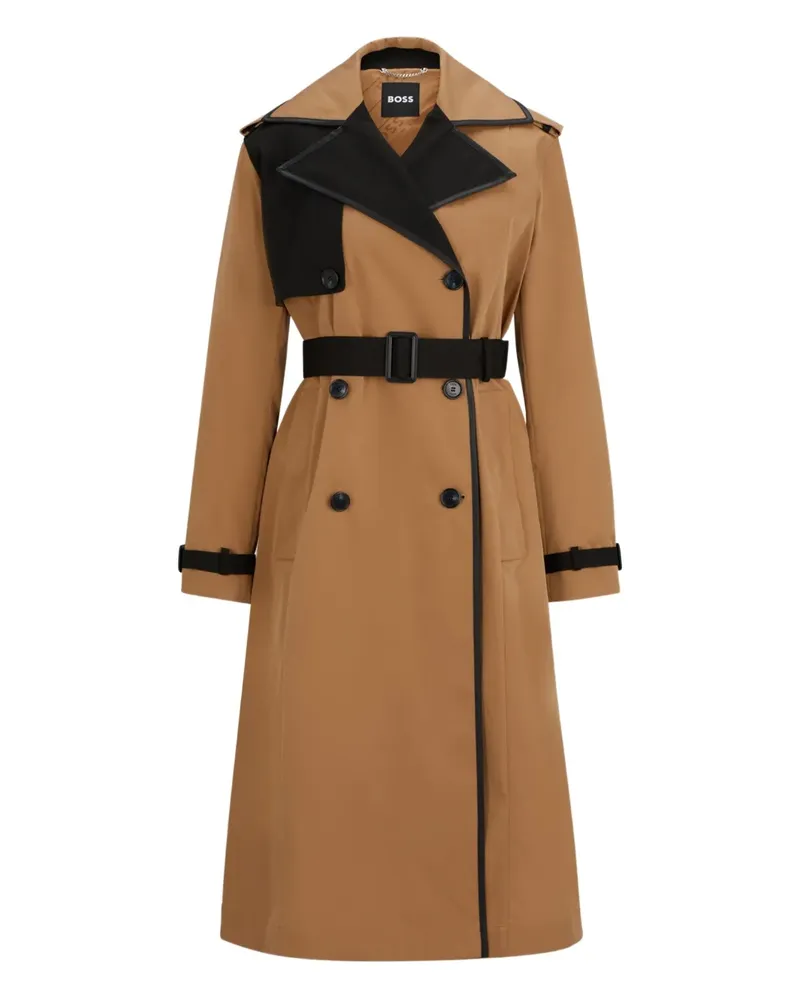 HUGO BOSS Trenchcoat mit Gürtel - Braun Braun