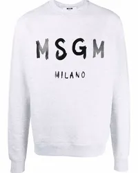 MSGM Sweatshirt mit Logo-Print Grau