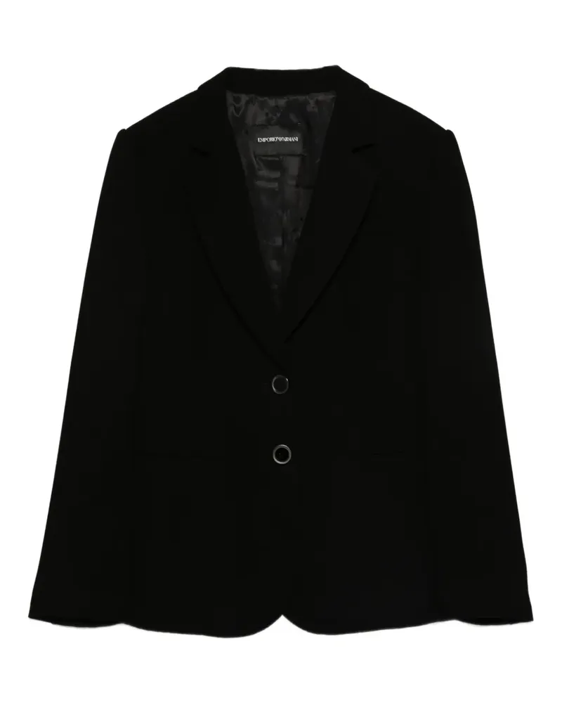 Emporio Armani Sakko mit fallendem Revers - Schwarz Schwarz