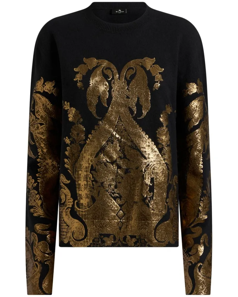 Etro Pullover mit Metallic-Print - Schwarz Schwarz