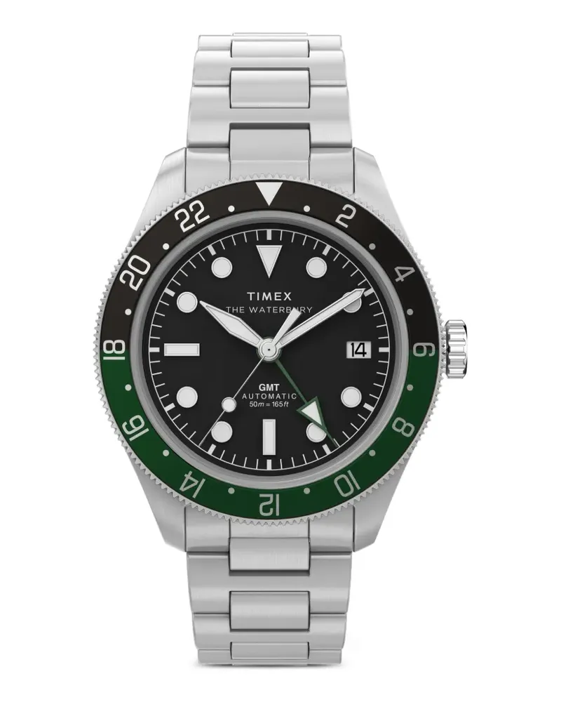 Timex Waterbury Heritage GMT Armbanduhr 41,5mm - Schwarz Schwarz