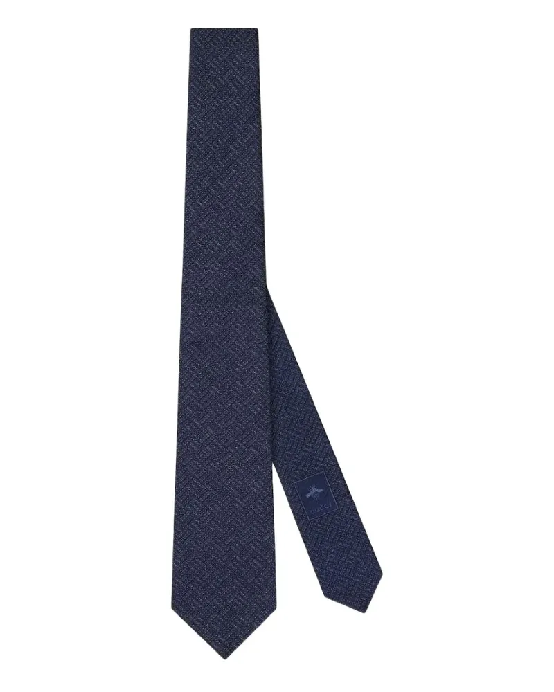 Gucci Gemusterte Seidenkrawatte - Blau Blau