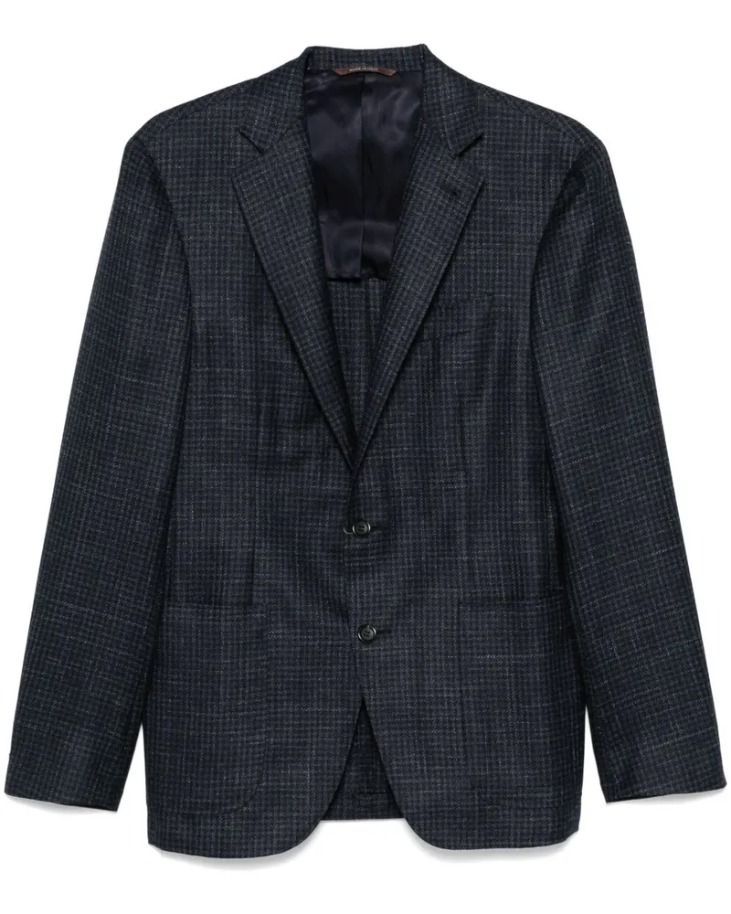 Canali Sakko mit Hahnentrittmuster - Blau Blau
