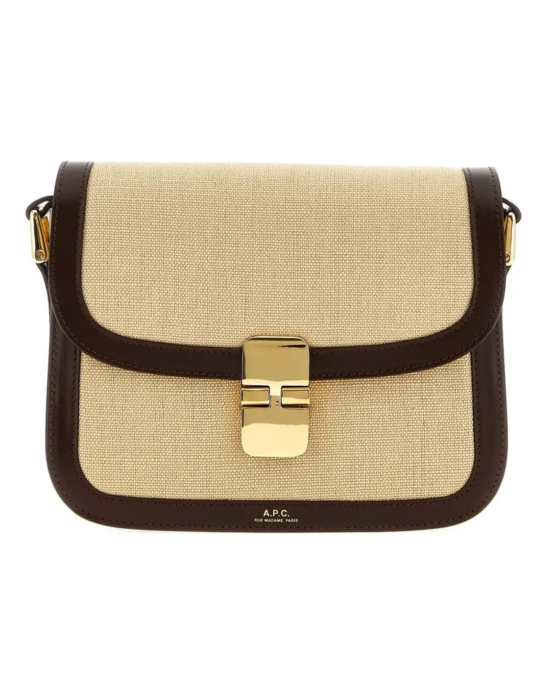 A.P.C. small Grace cotton crossbody bag - Nude Nude