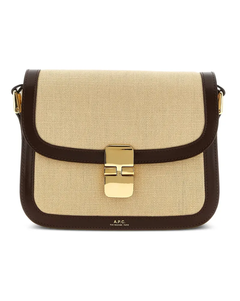 A.P.C. small Grace cotton crossbody bag - Nude Nude