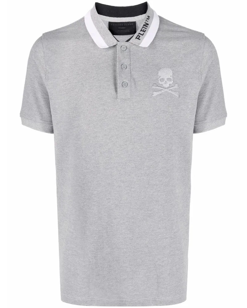 Philipp Plein Poloshirt mit Logo-Stickerei - Grau Grau