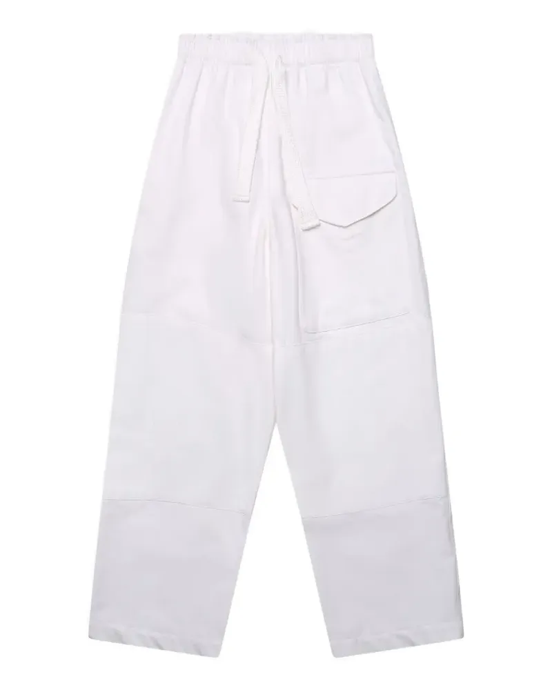 Studio Nicholson elasticated drawstring trousers - Weiß Weiß