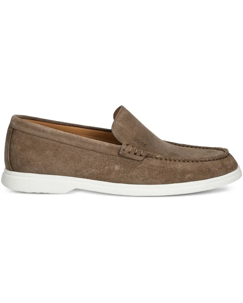 HUGO BOSS Loafer aus Wildleder - Nude Nude
