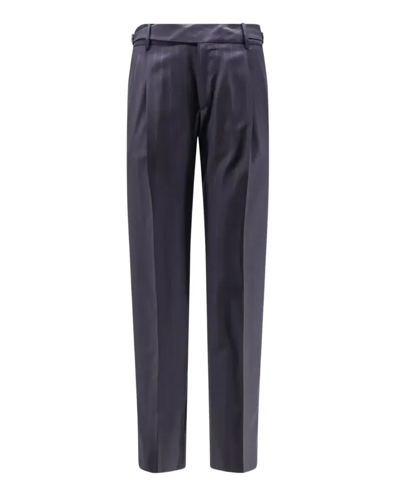 Dolce & Gabbana Umanita pinstripe buckle trousers - Blau Blau