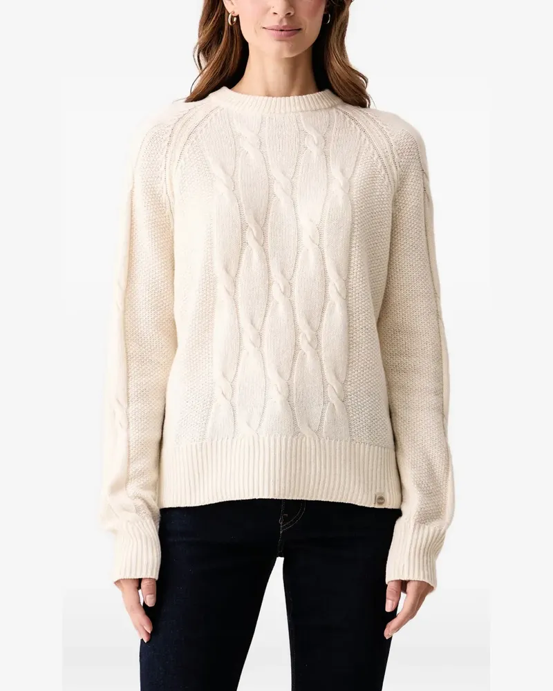 Colmar Pullover mit Zopfmuster und Raglanärmeln - Nude Nude