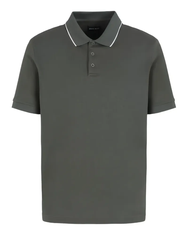 Giorgio Armani contrast-trim short-sleeve polo shirt - Grün Grün