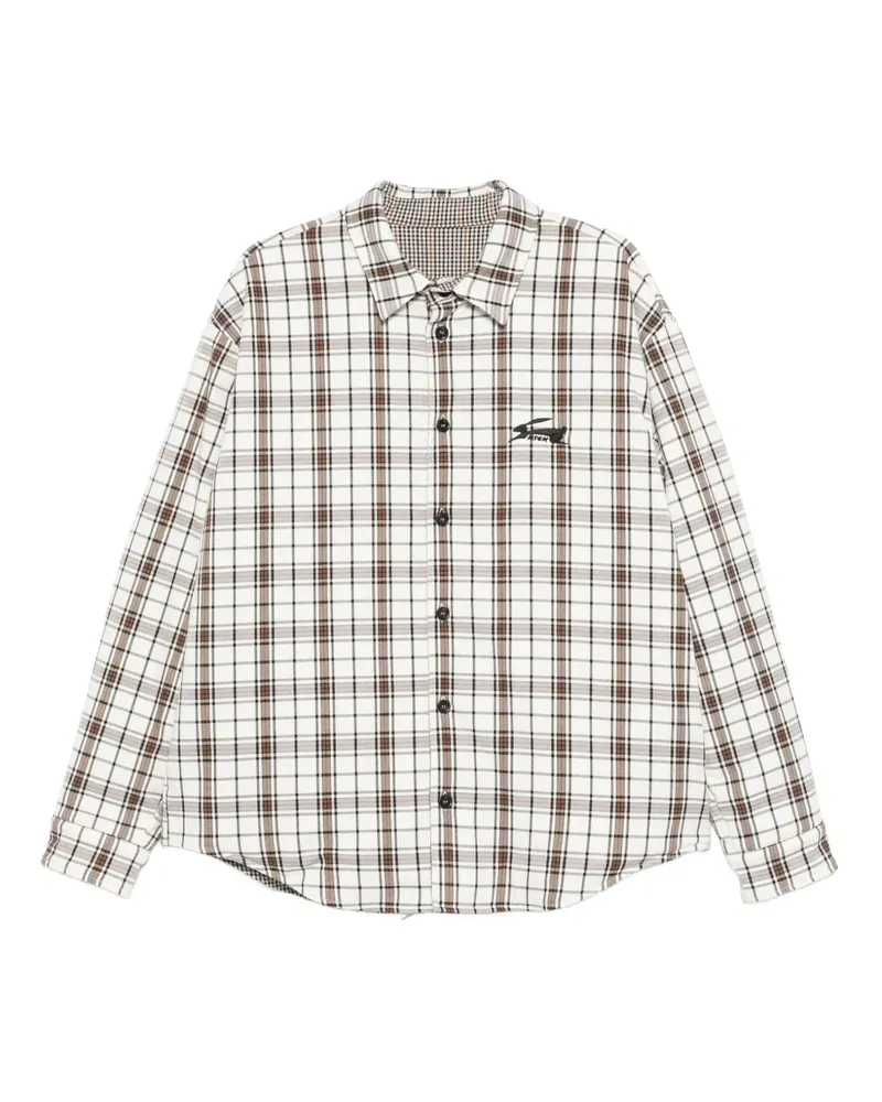 MSGM Karierte Hemdjacke - Braun Braun
