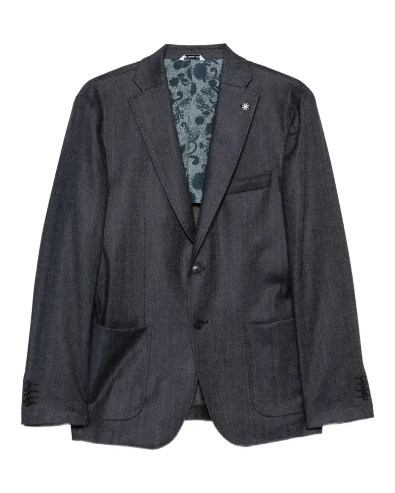 Manuel Ritz single-breasted notch-lapel blazer - Blau Blau
