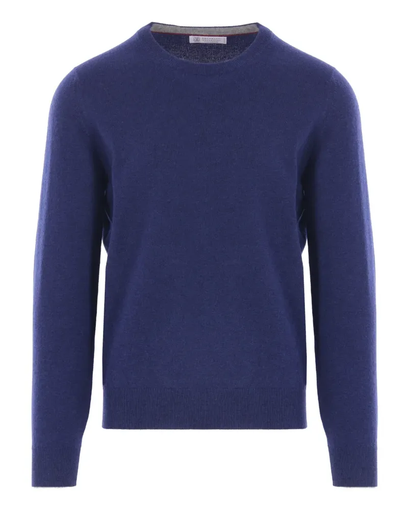 Brunello Cucinelli Kaschmirpullover mit Rundhalsausschnitt - Blau Blau