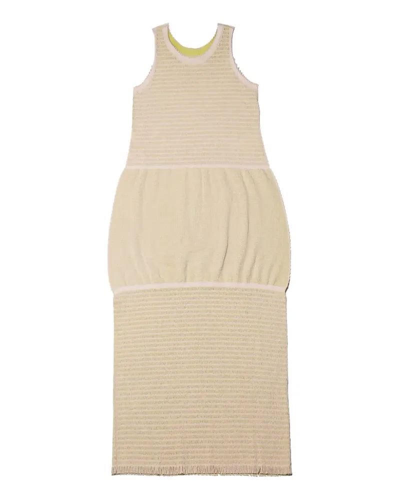 Issey Miyake Kleid mit geripptem Saum - Nude Nude