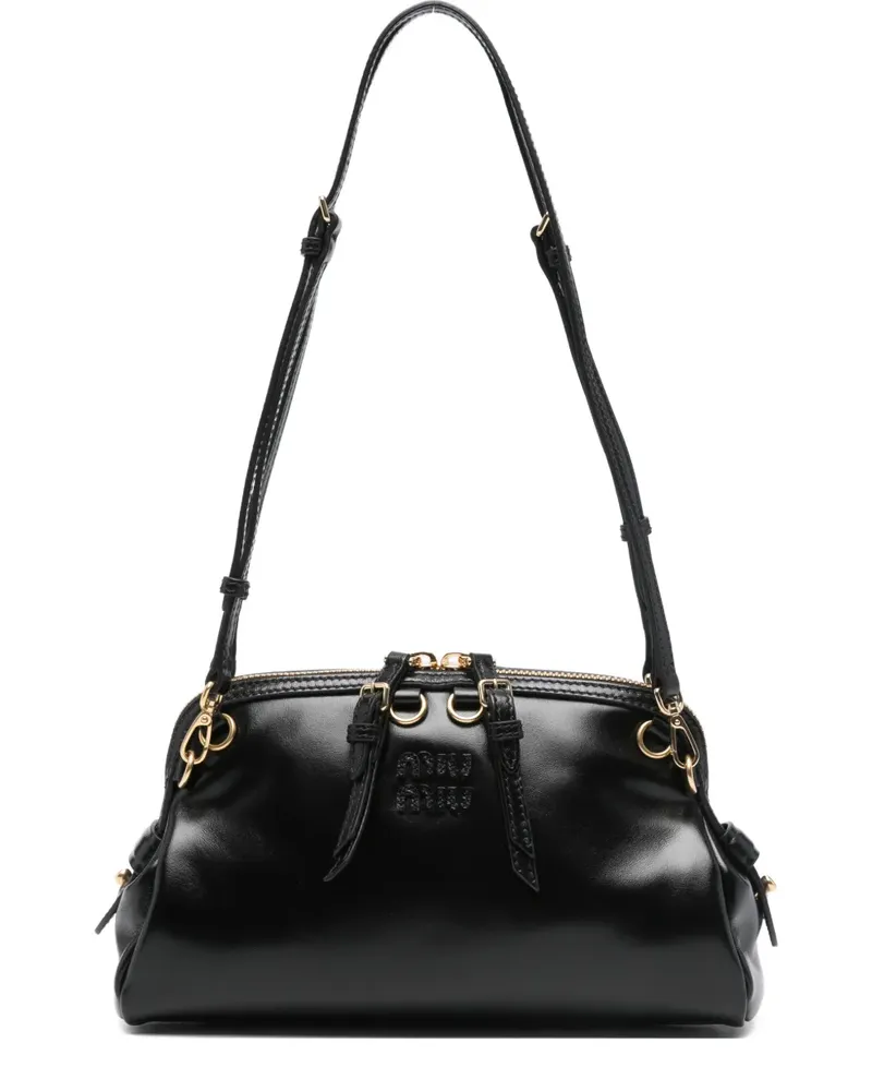 Miu Miu logo-embossed shoulder bag - Schwarz Schwarz