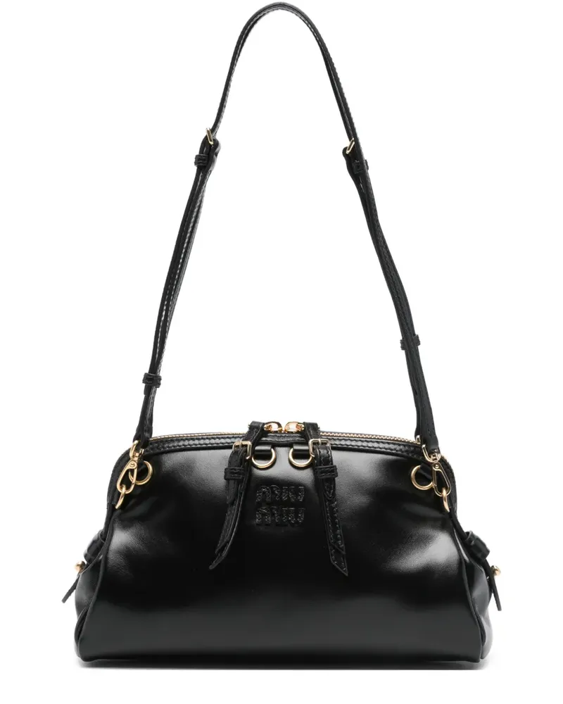 Miu Miu logo-embossed shoulder bag - Schwarz Schwarz