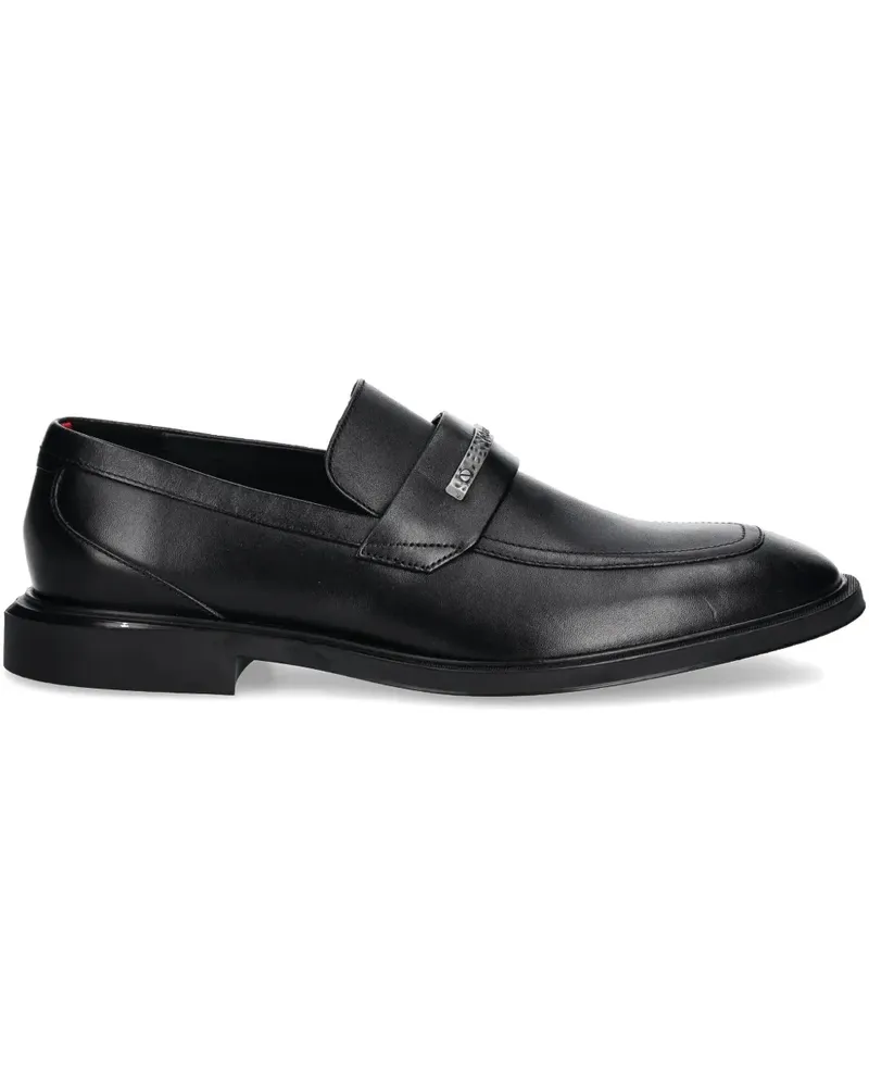 HUGO BOSS Loafer mit Logo-Gravur - Schwarz Schwarz