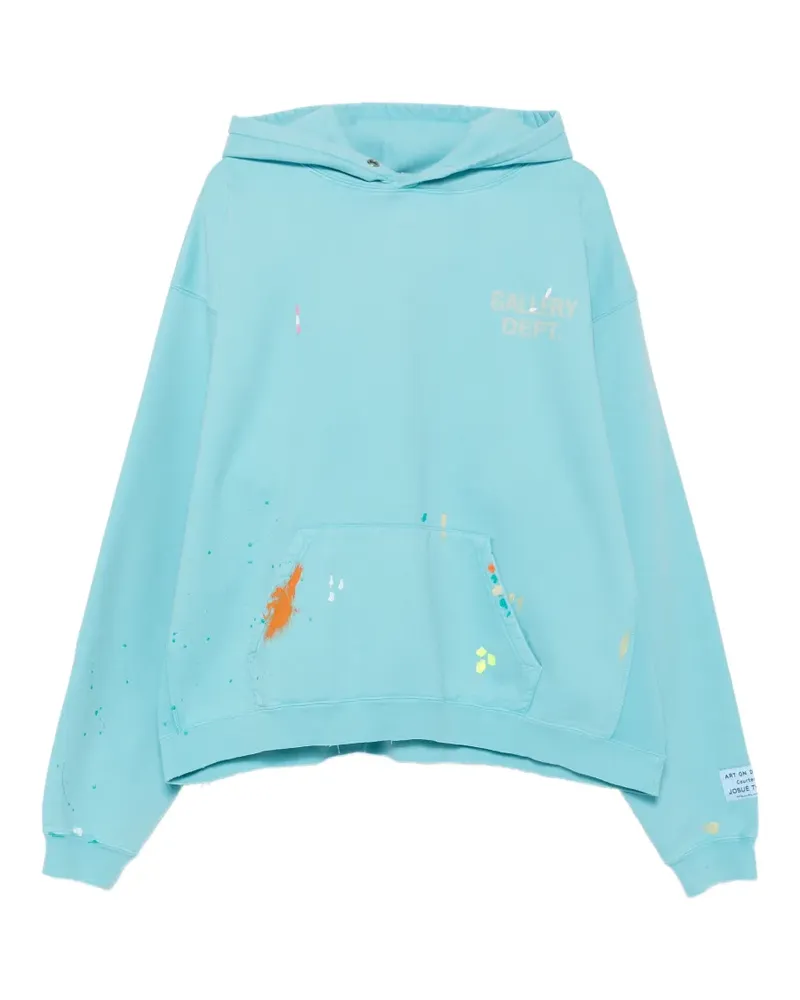 GALLERY DEPT. paint-splatter logo-print hoodie - Blau Blau