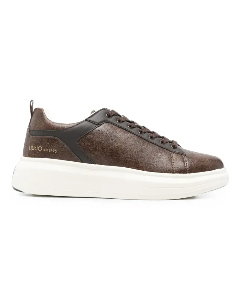 Liu Jo logo-print panelled sneakers - Braun Braun