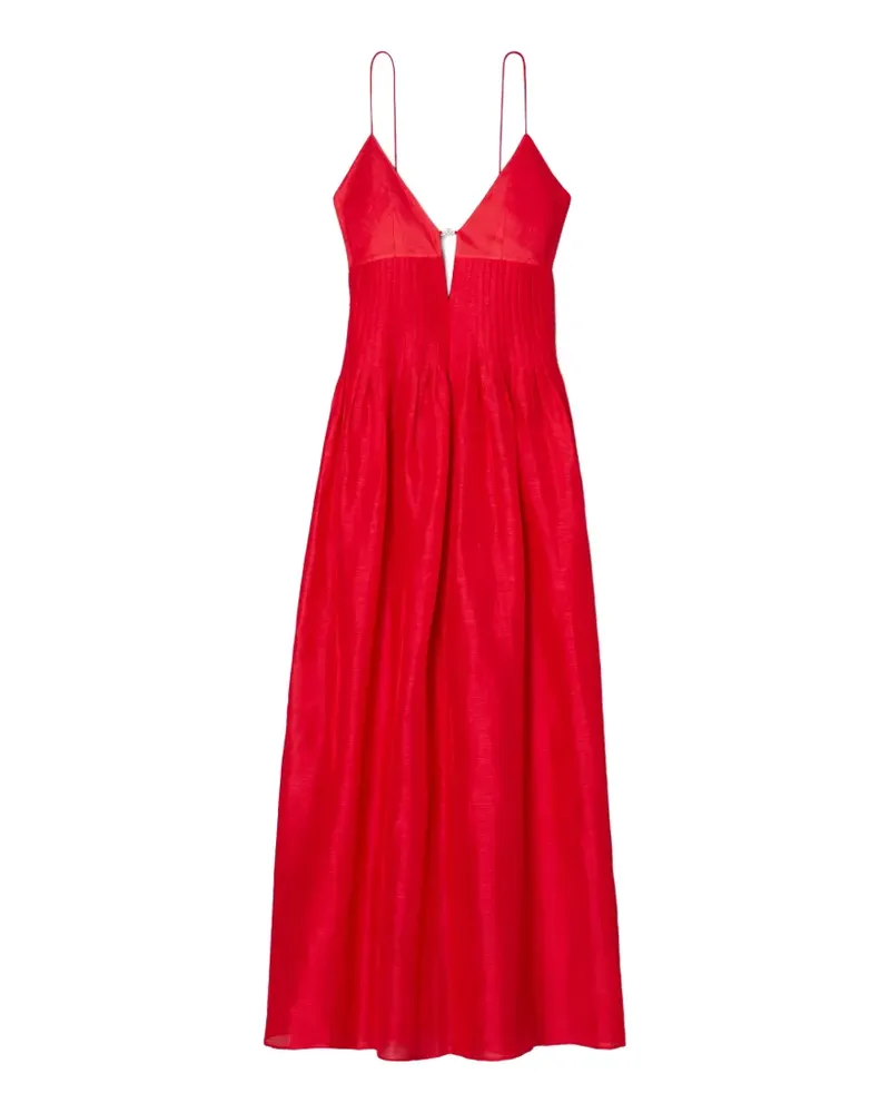 Tory Burch logo-detail maxi dress - Rot Rot