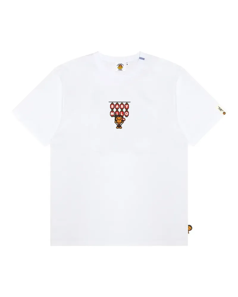 BAPE T-Shirt mit Cartoon-Print - Weiß Weiß