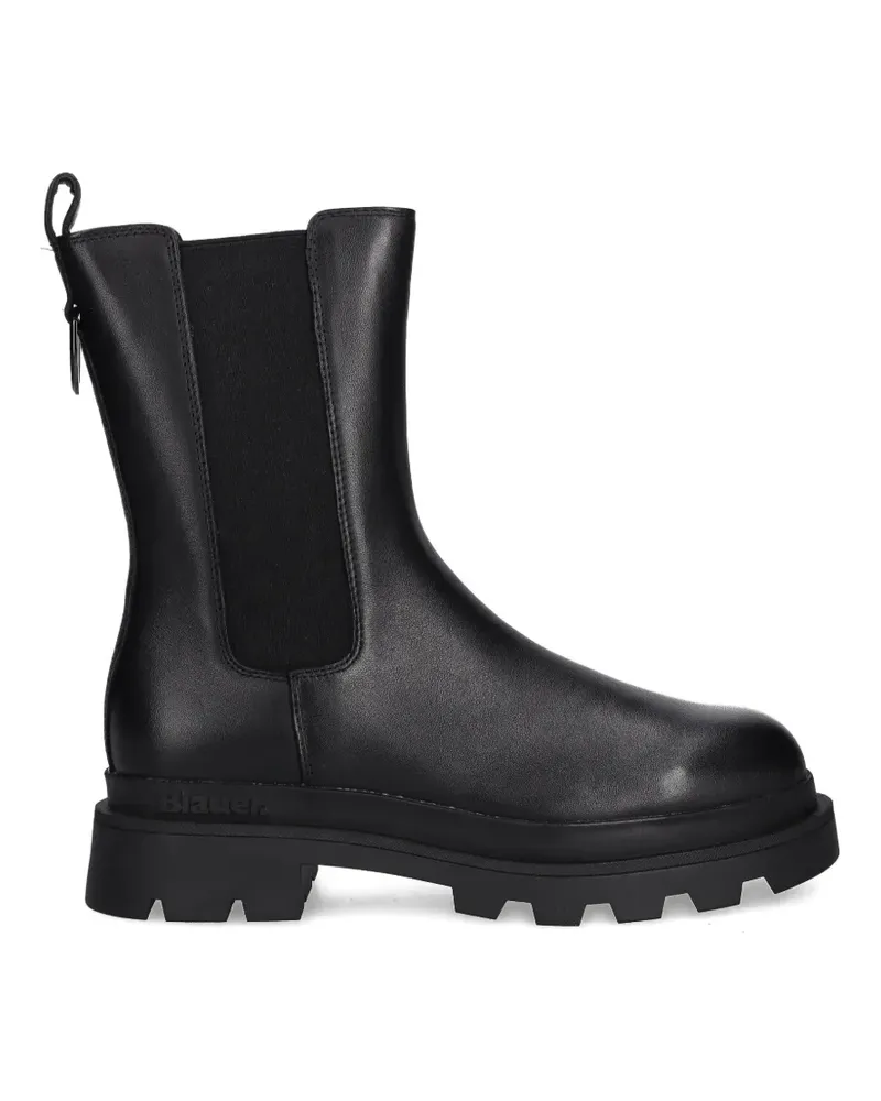 Blauer Kimmel lug-sole pull-tab chelsea boots - Schwarz Schwarz