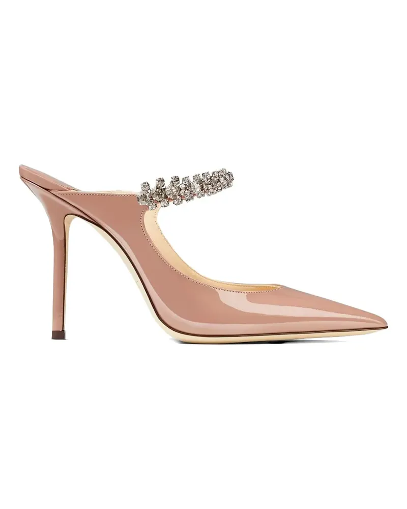 Jimmy Choo crystal-embellishment pointed-toe mules - Rosa Rosa