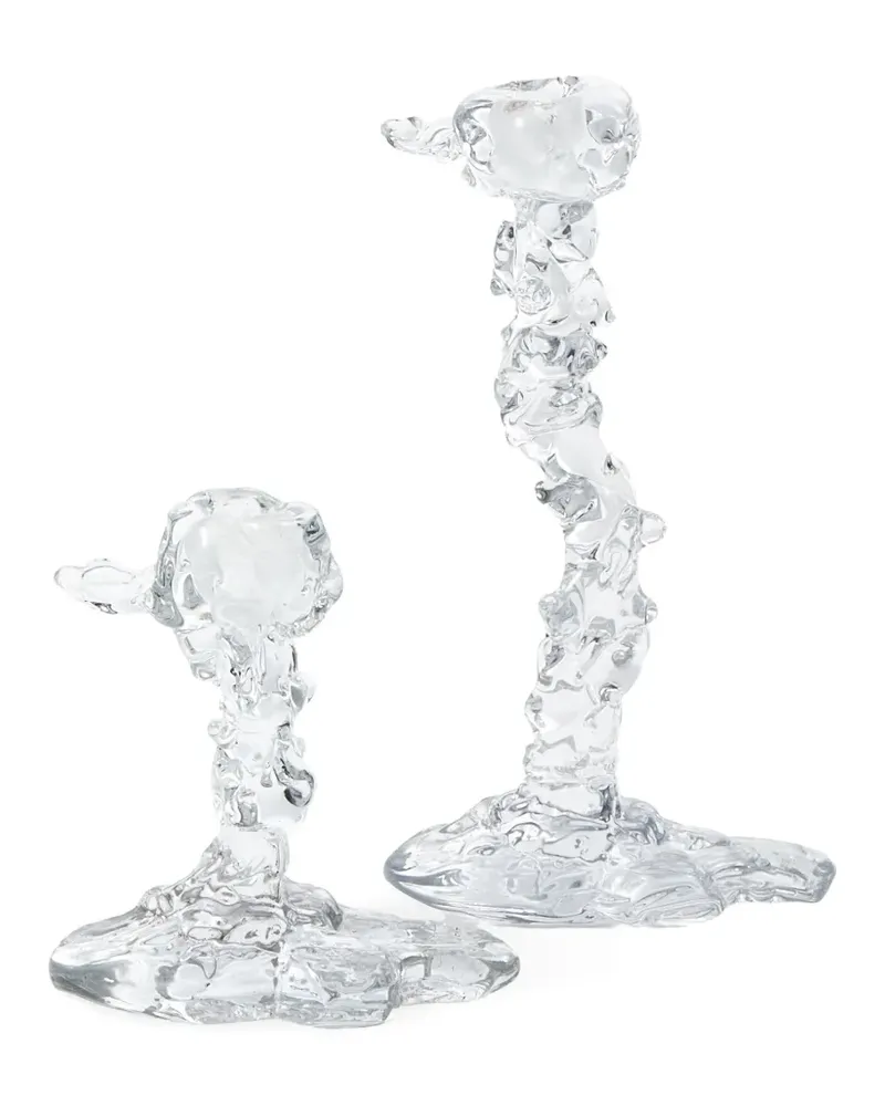 POLSPOTTEN Drip Kerzenhalter aus Glas (25cm) - Nude Nude