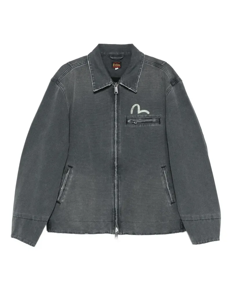 Evisu graphic-print jacket - Blau Blau